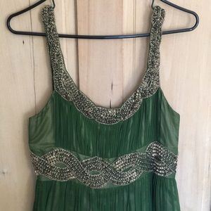 Gold and Green Grecian Dress